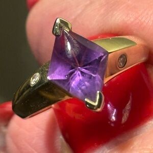 14K Gold and Amethyst Ring